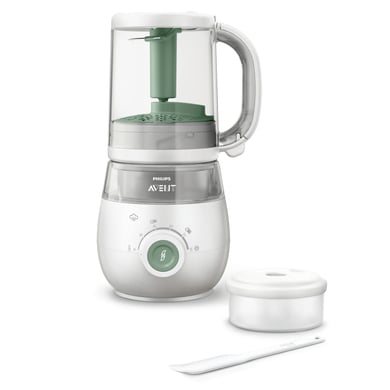 Philips Avent Procesador de alimentos para bebés 4 en 1 vaporera y batidora SCF885/01 verde