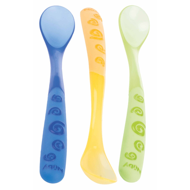 Image of Nûby 3-pack cucchiaio di alimentazione da 6 mesi in colorato059