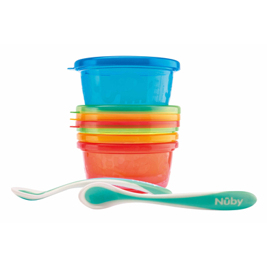 Nûby Assiette à bouillie et cuillère sensorielle Pick Nick 240 ml multicolore 6 pièces