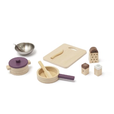 kids concept  set utensilios para cocina de juguete bistro