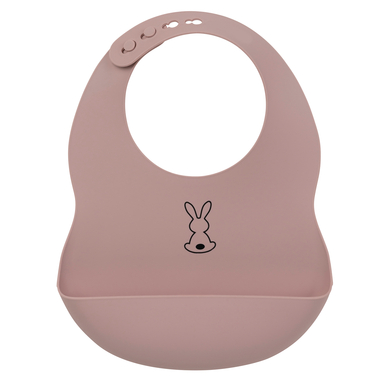 Nattou Bavoir enfant silicone vieux rose