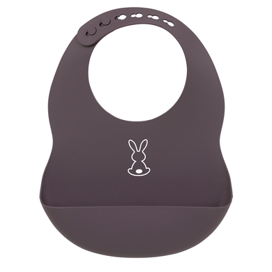 Nattou Bavoir enfant silicone aubergine