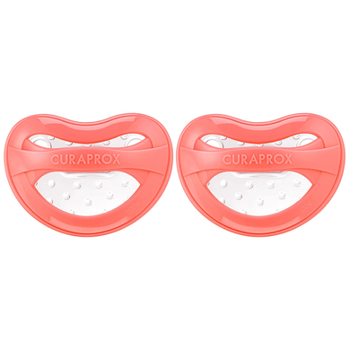 CURAPROX baby Schnuller Gr. 2 ab dem 10. Monat in coral, duo