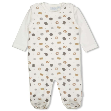 Feetje Grenouillère enfant body manches longues Mini Cookie offwhite 2 pièces