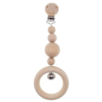 HESS Chaîne de poussette boules, bois naturel pur