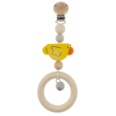 HESS Chaîne de poussette canard, bois naturel jaune
