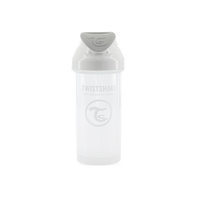 Image of TWIST SHAKE Bottiglia con cannuccia Straw Cup 360 ml 6+ mesi bianco pastello059