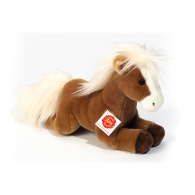 Teddy HERMANN® Peluche cheval couché brun clair 30 cm