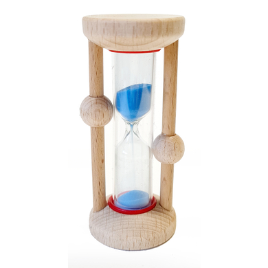 HESS Minuteur brossage de dents enfant petit, bois naturel pur