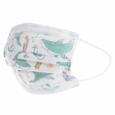 Nûby Einweg Alltagsmaske im 10er Pack, Mund-Nasen-Schutz für Kinder 4-12 Jahre, 3-lagig für Jungs