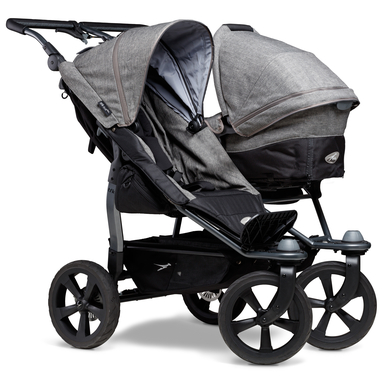 Tfk Poussette double c te c te Duo Ecco Premium gris