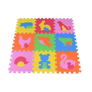 knorr® toys Tapis puzzle enfant formes géométriques 10 dalles
