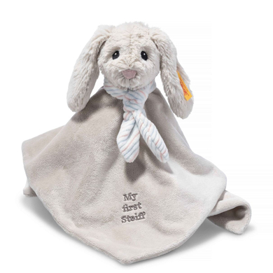 Image of Steiff Soft Cuddly Friends Panno per coccolare il coniglietto Hoppie, grigio chiaro059