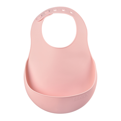 BEABA Bavoir enfant à nouer silicone rose