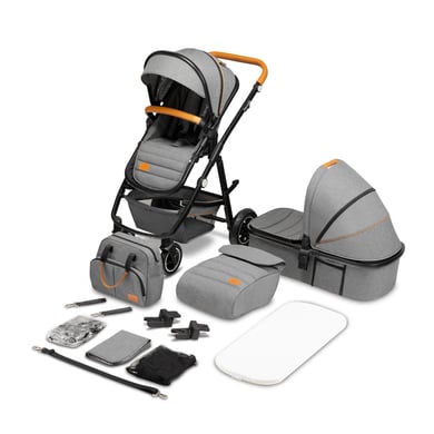 lionelo Amber 2 in 1 Grey Combi Pushchair Stone