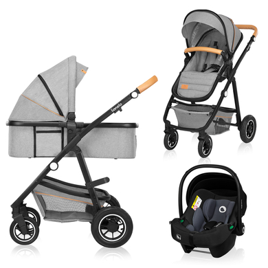 lionelo Poussette trio combinée 3en1 Amber Grey Stone