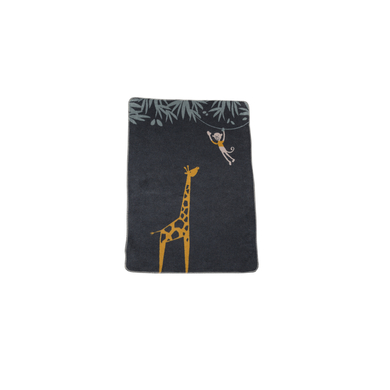 DAVID FUSSENEGGER Plaid enfant girafe anthracite 100x75 cm