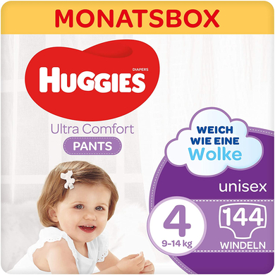 Huggies Couches-culottes bébé jetables Comfort T.4 144 pièces