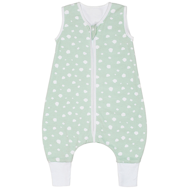 emma & noah saco de dormir con pies puntos menta