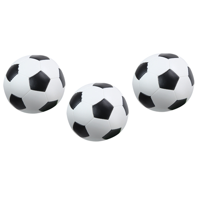 LENA® Ballons de football enfant soft noir blanc 10 cm lot de 3