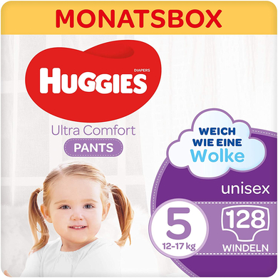 Huggies Couches-culottes bébé jetables Comfort T.5 128 pièces