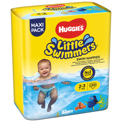 HUGGIES Couches-culottes de bain bébé jetables Little Swimmers T.2-3 5x20 pièces