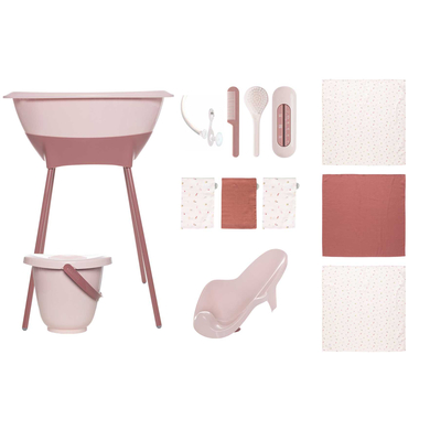 Luma® Babycare Set de bain baignoire bébé PP langes mousseline 0 m+ Blossom Pink
