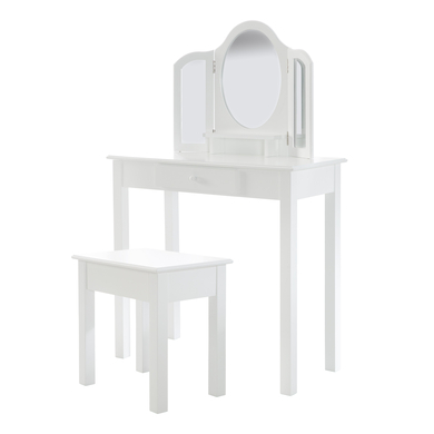 Levně roba kosmetický stolek se stoličkou, bílý