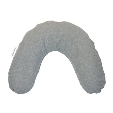 THERALINE Fodera per cuscino per il collo medio 100 x 21 cm Melange medio grigio Bamboo Collection