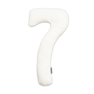 THERALINE Housse pour coussin grossesse latéral my7 blanc collection bambou