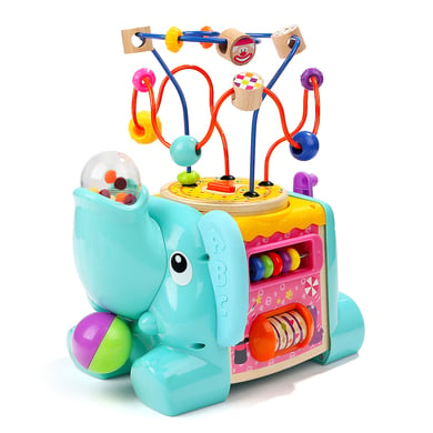 TopBright Toys® Cube de motricité 5en1 éléphant bois