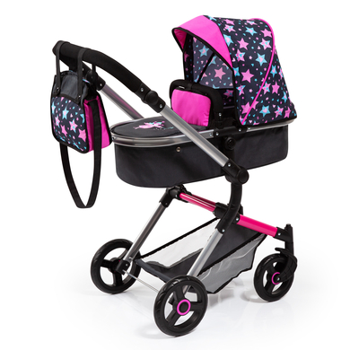 Image of bayer Design Passeggino duo per bambole Neo Vario, nero con stelle059