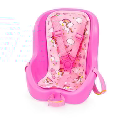 bayer Design Seggiolino per bici delle bambole, rosa con unicorno
