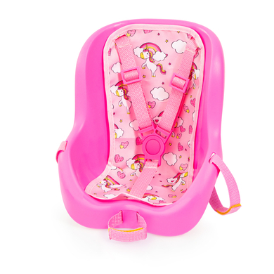 Image of bayer Design Seggiolino per bicicletta delle bambole, rosa con unicorno
