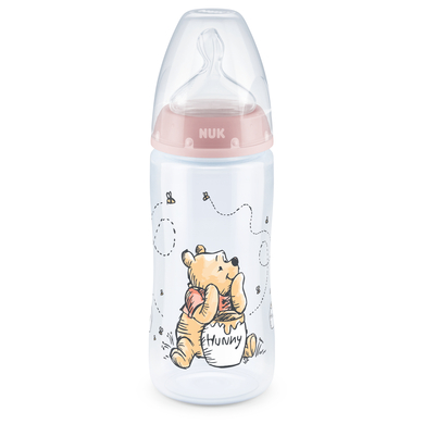 Levně NUK Dětská láhev First Choice + Disney Medvídek Pú 300 ml, růžová barva
