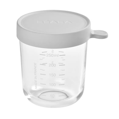 BEABA Pot de conservation verre gris clair 250 ml