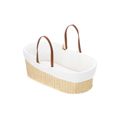 fillikid Cesta de mosaico natural con borde forrado y colchón blanco