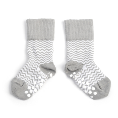 KipKep Stay-On Socken Antislip Ziggy grey 12 - 18 Monate