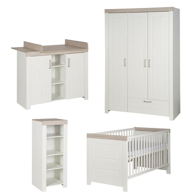 Roba roba Chambre bébé trio lit commode armoire 3 portes Felix bibliothèque bois... 70x140 cm