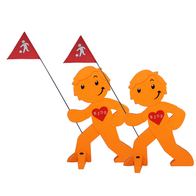 Levně BEACHTREKKER Street buddy Výstražná figurka pro větší bezpečnost dětí - orange Sada 2 ks