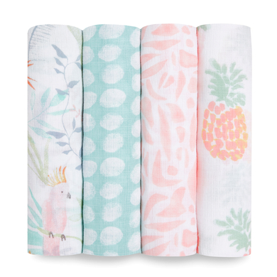 Bilde av Aden + Anais™ Essentials Pucktuch Tropicalia 4-pakning