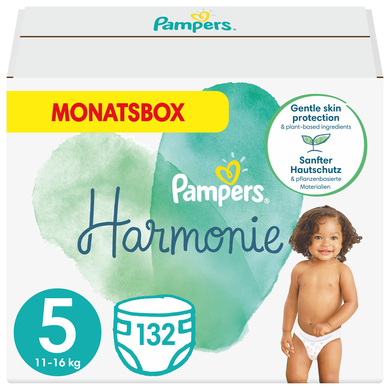 Pampers Couches Harmonie T.5 Junior 11+ kg pack mensuel 132 pièces