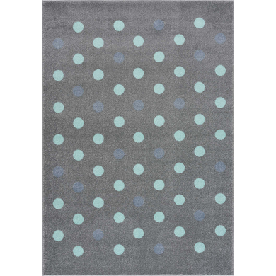 LIVONE Tapis enfant Happy Rugs BUBBLES gris argenté menthe 100x160 cm