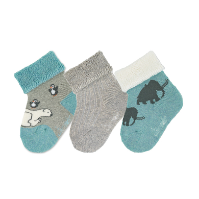 Sterntaler Chaussettes bébé 3-pack ours polaire turquoise mélangé