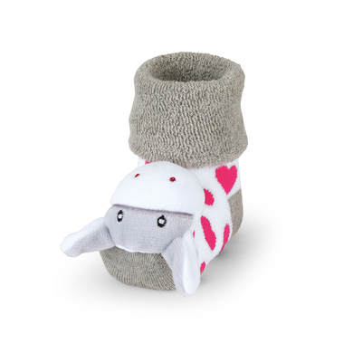 Sterntaler Chaussettes hochet bébé âne blanc