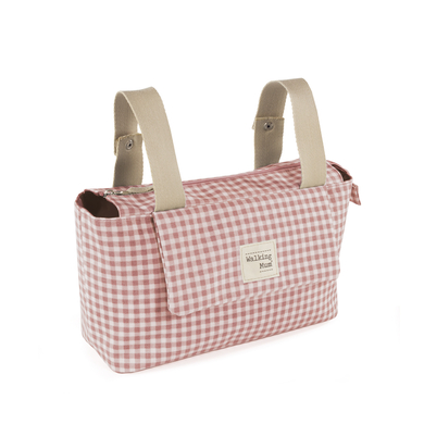 Walking Mum Sac organiseur pour poussette I Love Vichy rose