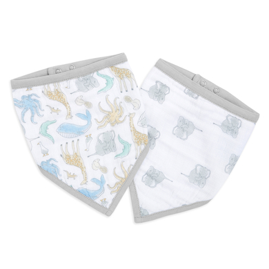 aden + anais™ essentials Bandana enfant mousseline natural history lot de 2