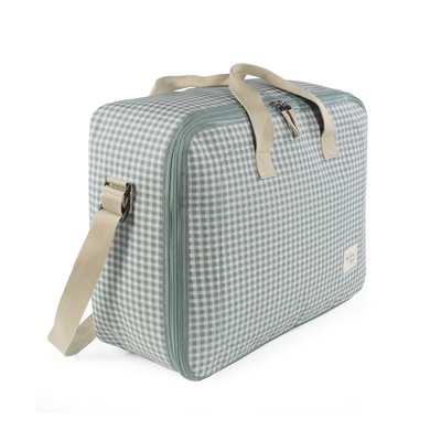 Walking Mum Valise de maternité I Love Vichy vert