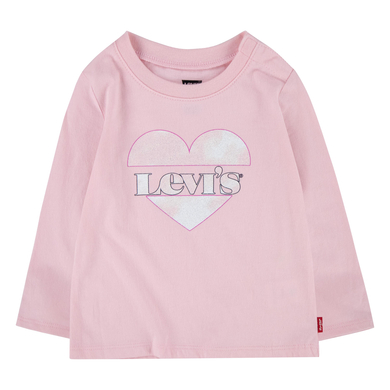 Levně Dětská košile Levi's® s dlouhým rukávem růžová