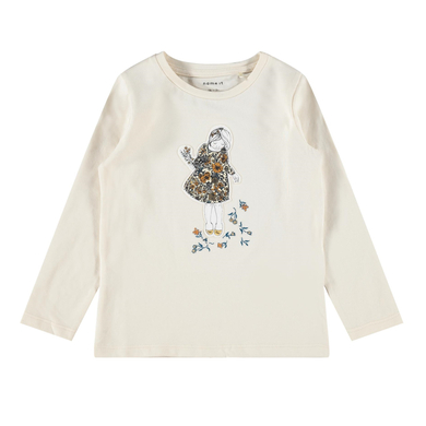 name it Chemise à manches longues Nmflela White cap Gray